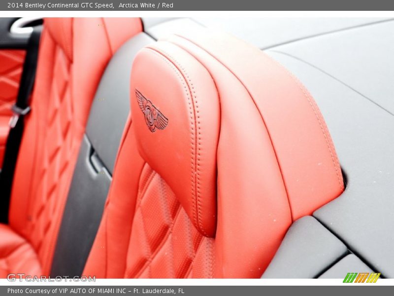 Arctica White / Red 2014 Bentley Continental GTC Speed
