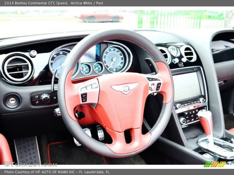 Arctica White / Red 2014 Bentley Continental GTC Speed