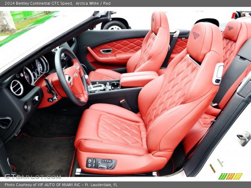 Arctica White / Red 2014 Bentley Continental GTC Speed