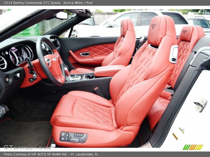 Arctica White / Red 2014 Bentley Continental GTC Speed