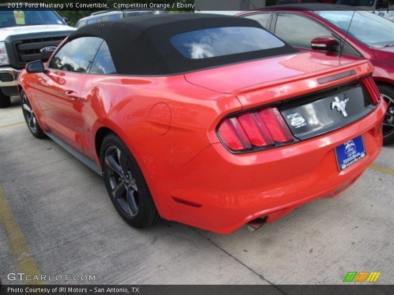 Competition Orange / Ebony 2015 Ford Mustang V6 Convertible