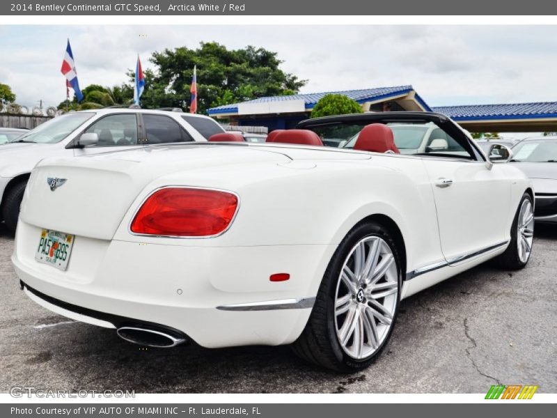 Arctica White / Red 2014 Bentley Continental GTC Speed