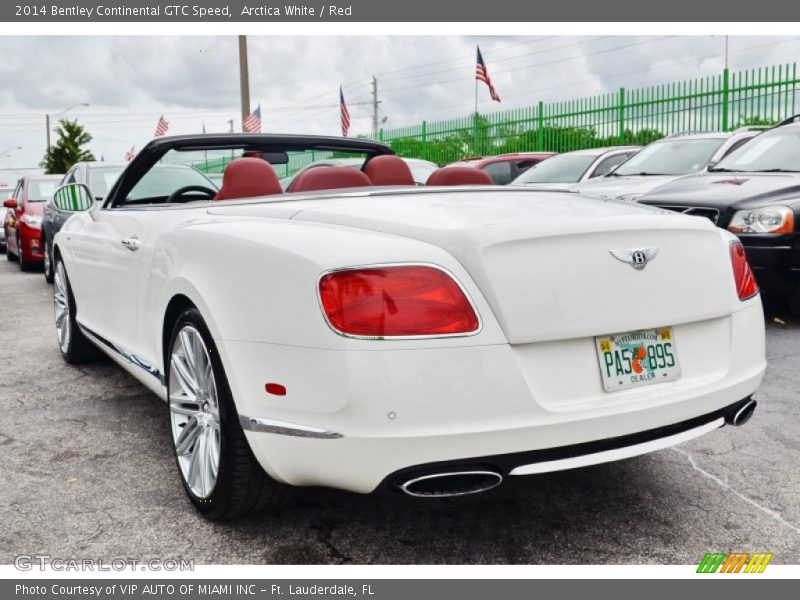Arctica White / Red 2014 Bentley Continental GTC Speed