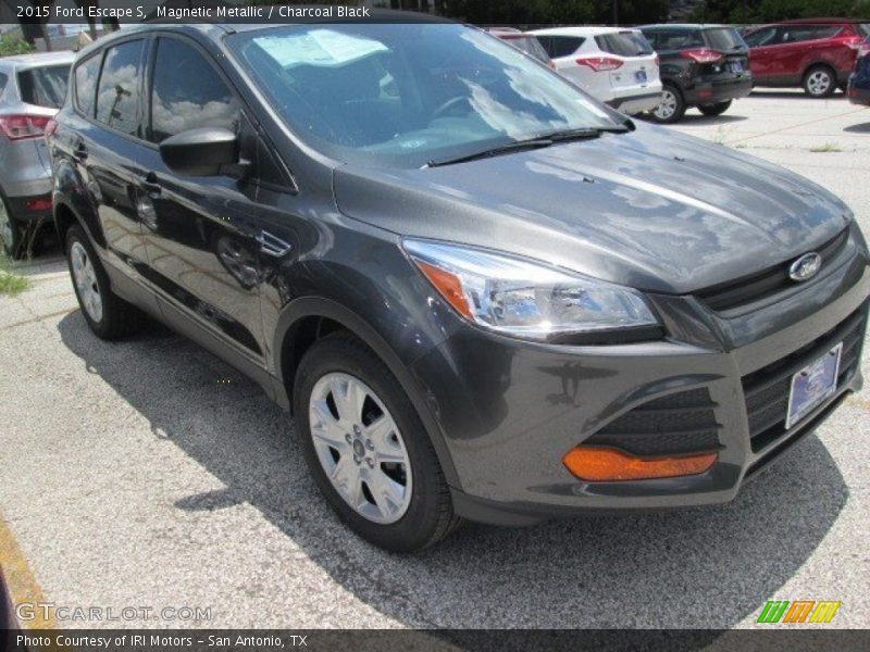 Magnetic Metallic / Charcoal Black 2015 Ford Escape S