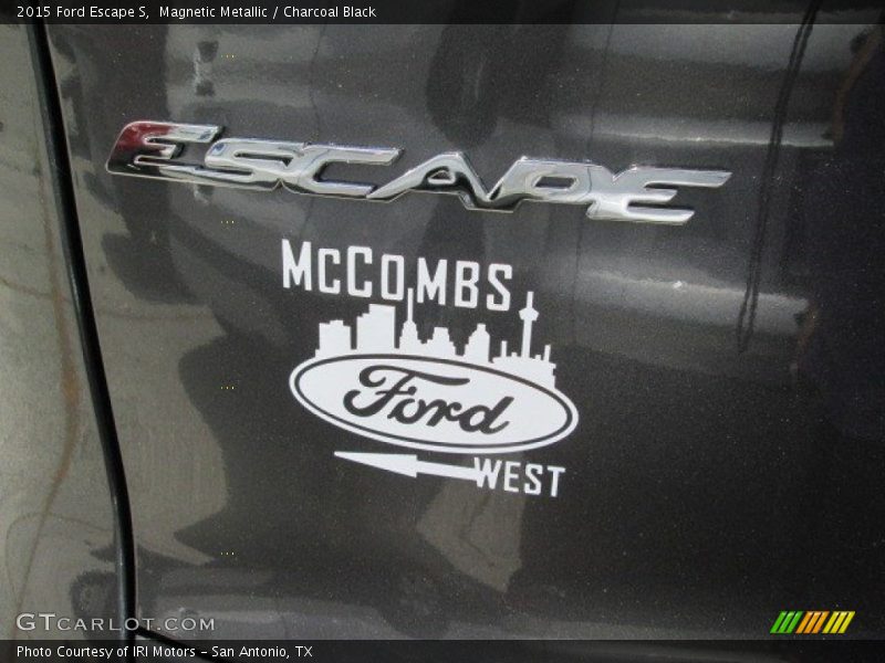 Magnetic Metallic / Charcoal Black 2015 Ford Escape S