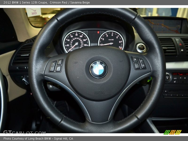 Crimson Red / Savanna Beige 2012 BMW 1 Series 128i Coupe