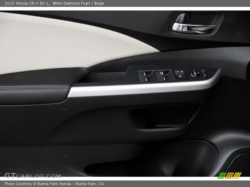 White Diamond Pearl / Beige 2015 Honda CR-V EX-L