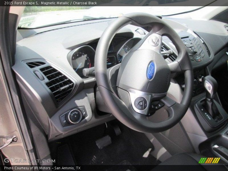 Magnetic Metallic / Charcoal Black 2015 Ford Escape S