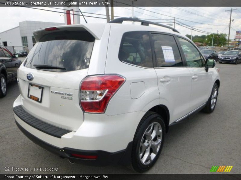 Satin White Pearl / Gray 2015 Subaru Forester 2.5i Touring