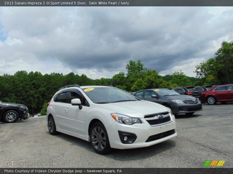 Satin White Pearl / Ivory 2013 Subaru Impreza 2.0i Sport Limited 5 Door