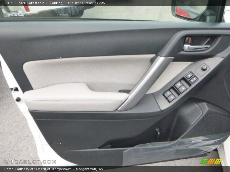 Satin White Pearl / Gray 2015 Subaru Forester 2.5i Touring