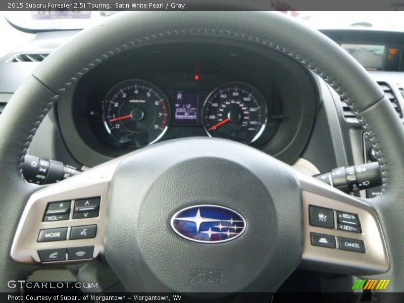 Satin White Pearl / Gray 2015 Subaru Forester 2.5i Touring