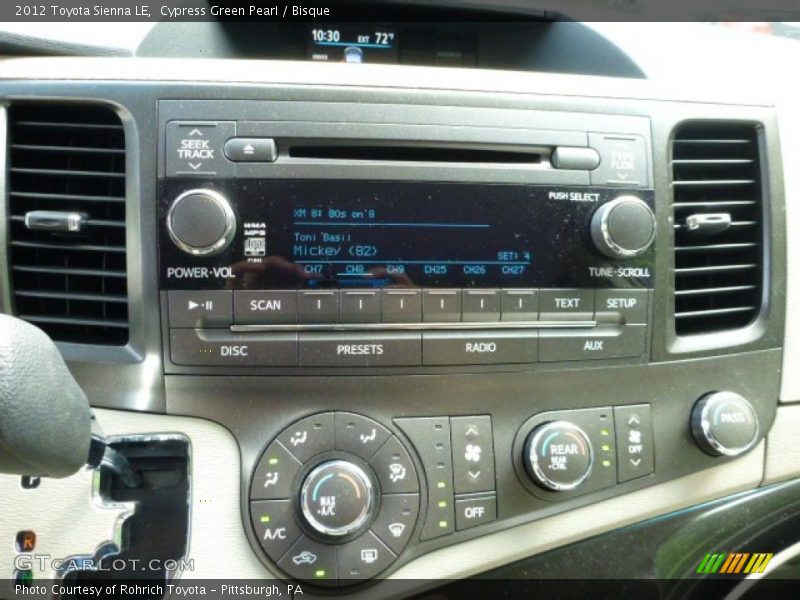 Cypress Green Pearl / Bisque 2012 Toyota Sienna LE