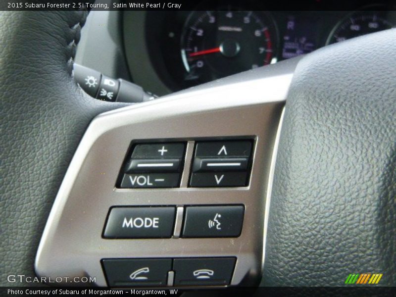 Satin White Pearl / Gray 2015 Subaru Forester 2.5i Touring