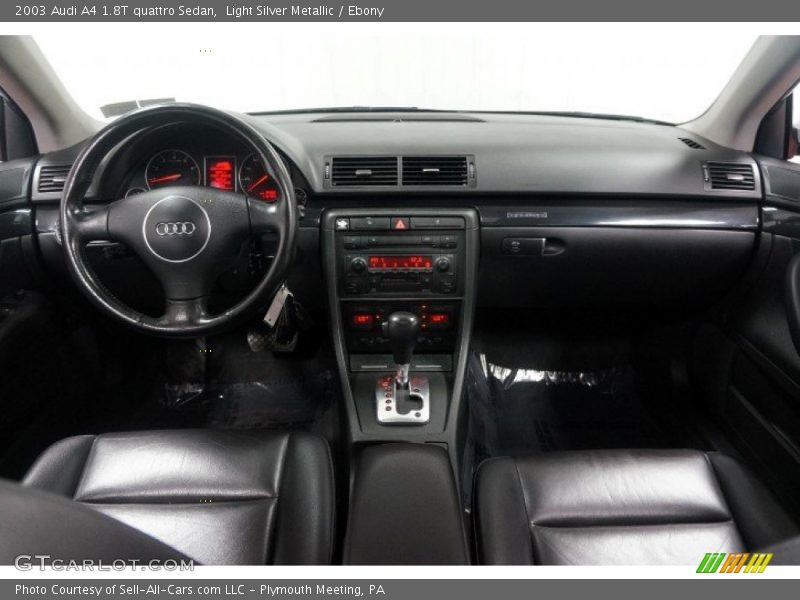 Light Silver Metallic / Ebony 2003 Audi A4 1.8T quattro Sedan