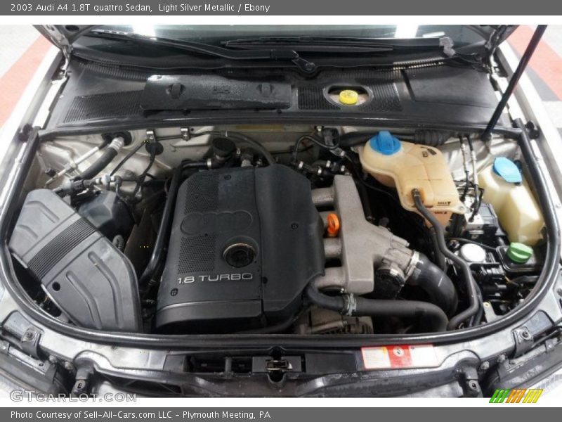 Light Silver Metallic / Ebony 2003 Audi A4 1.8T quattro Sedan