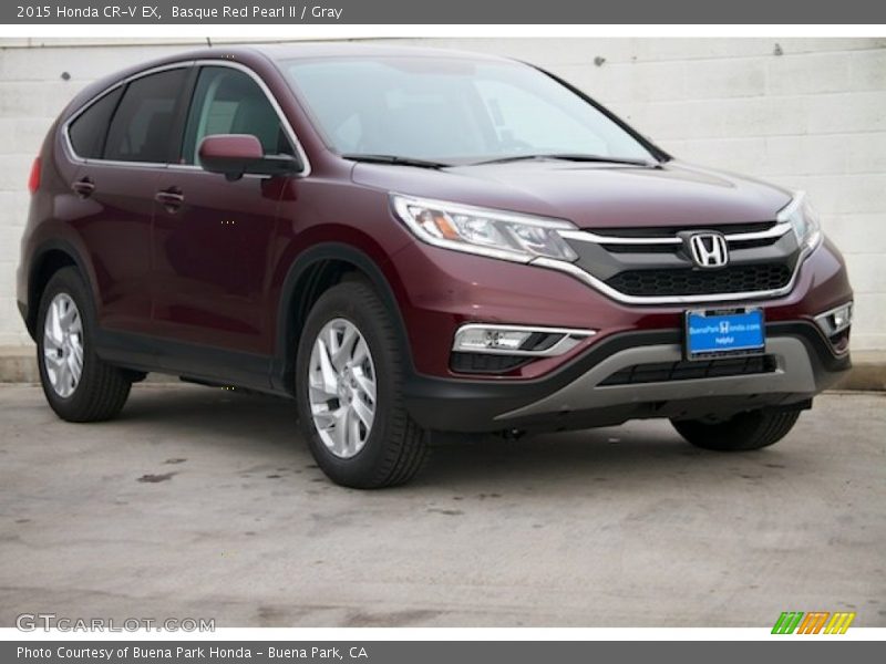 Basque Red Pearl II / Gray 2015 Honda CR-V EX