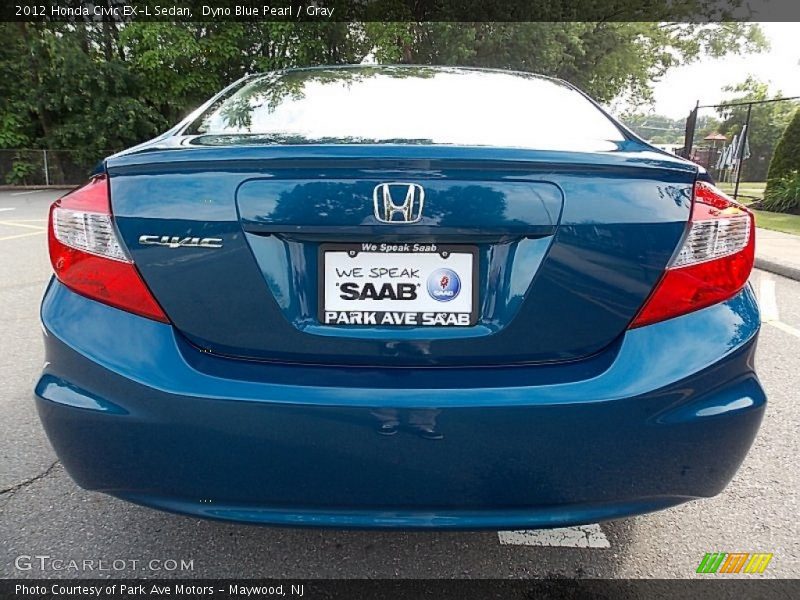 Dyno Blue Pearl / Gray 2012 Honda Civic EX-L Sedan