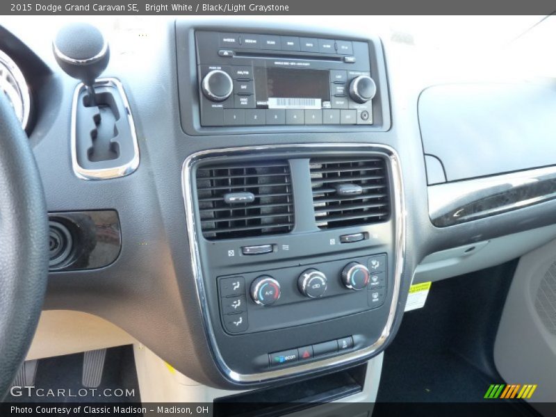 Bright White / Black/Light Graystone 2015 Dodge Grand Caravan SE