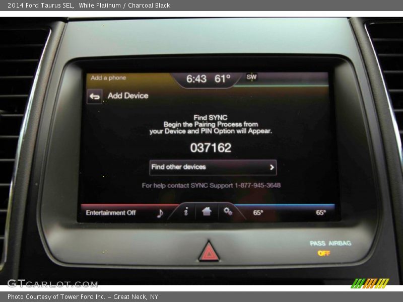 White Platinum / Charcoal Black 2014 Ford Taurus SEL