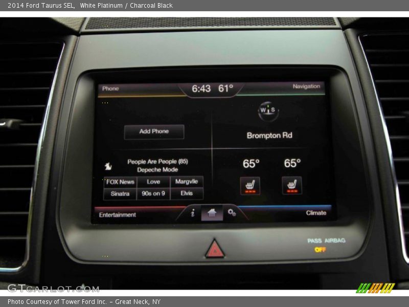 White Platinum / Charcoal Black 2014 Ford Taurus SEL