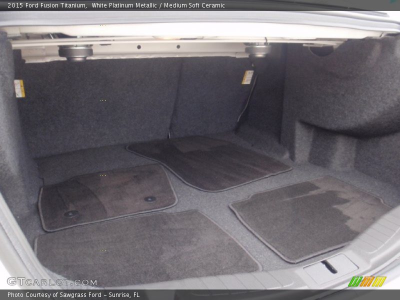White Platinum Metallic / Medium Soft Ceramic 2015 Ford Fusion Titanium