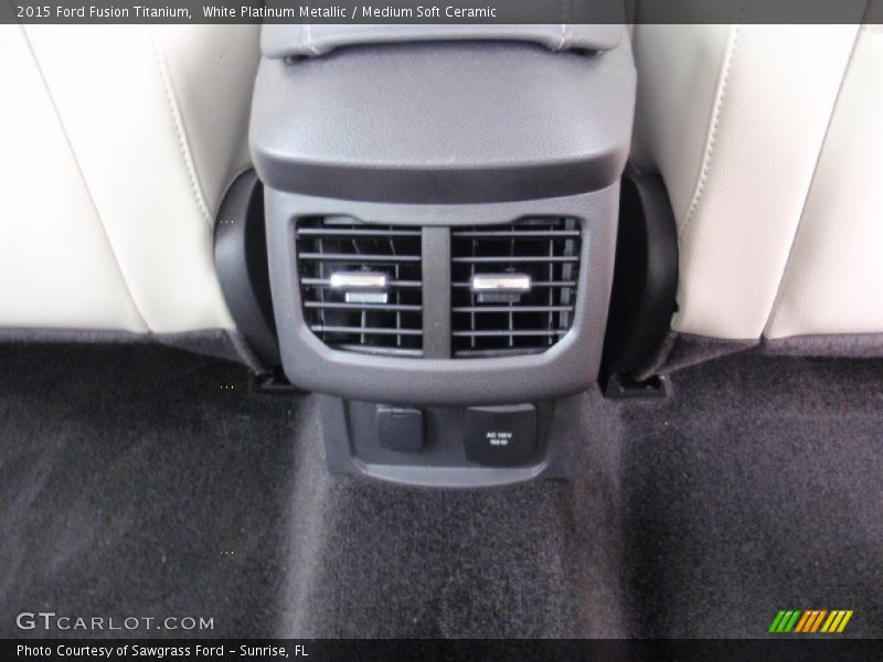 White Platinum Metallic / Medium Soft Ceramic 2015 Ford Fusion Titanium