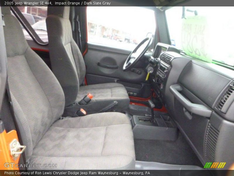 Impact Orange / Dark Slate Gray 2005 Jeep Wrangler SE 4x4