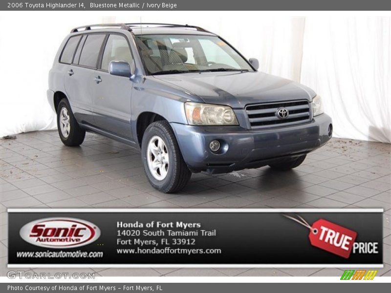 Bluestone Metallic / Ivory Beige 2006 Toyota Highlander I4