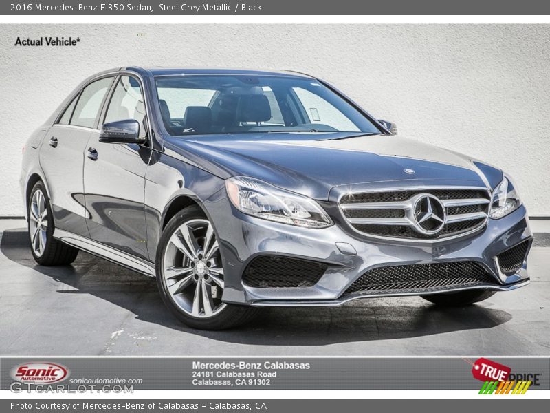 Steel Grey Metallic / Black 2016 Mercedes-Benz E 350 Sedan