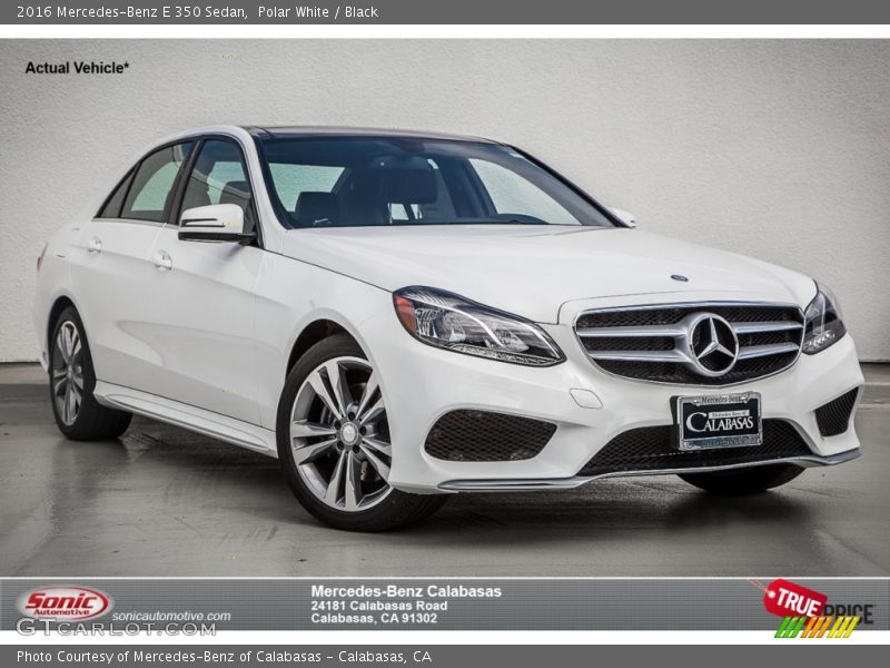 Polar White / Black 2016 Mercedes-Benz E 350 Sedan