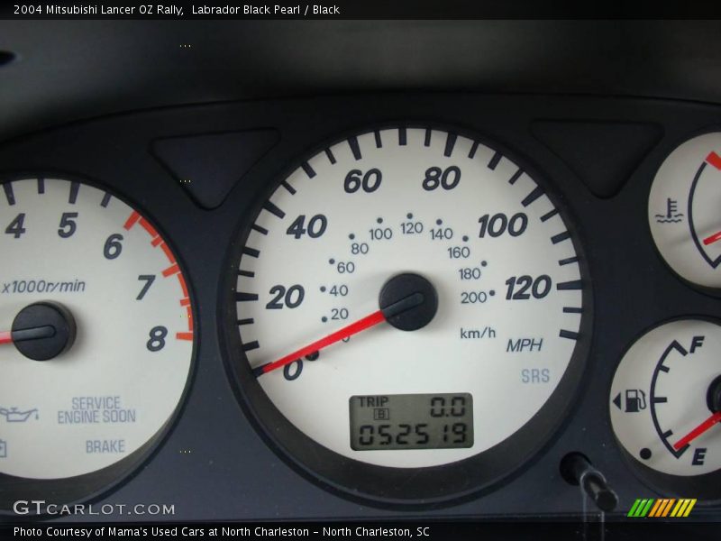 Labrador Black Pearl / Black 2004 Mitsubishi Lancer OZ Rally