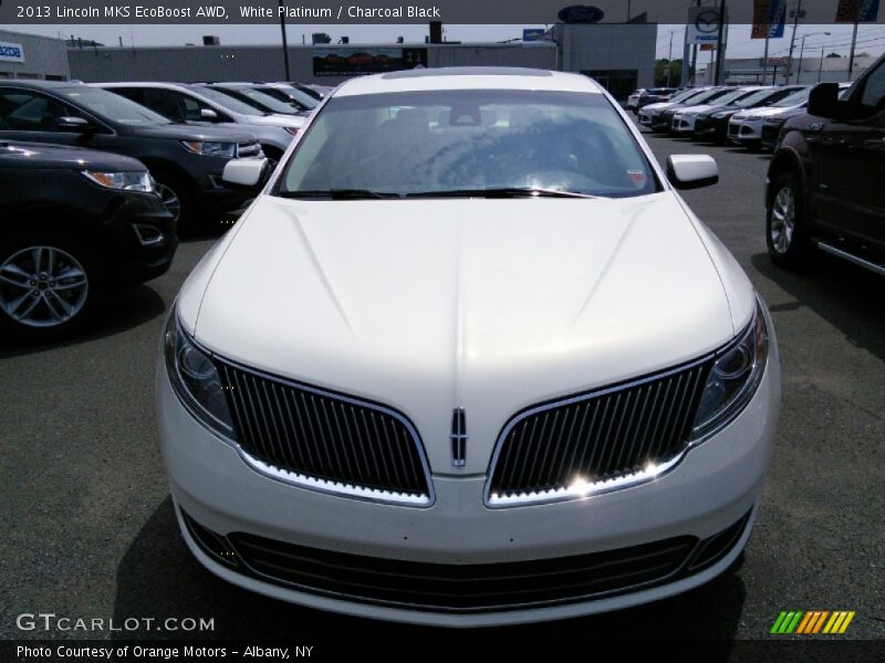 White Platinum / Charcoal Black 2013 Lincoln MKS EcoBoost AWD