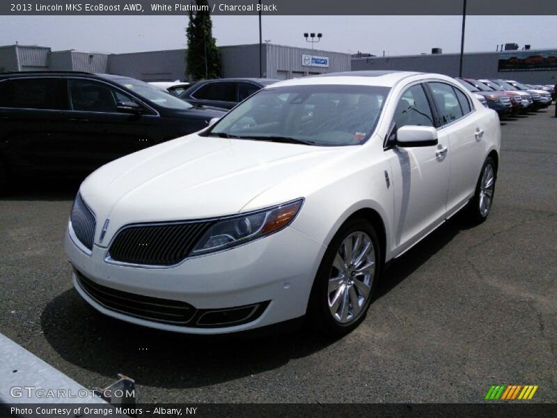 White Platinum / Charcoal Black 2013 Lincoln MKS EcoBoost AWD