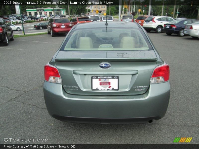 Jasmine Green Metallic / Ivory 2015 Subaru Impreza 2.0i Premium 4 Door