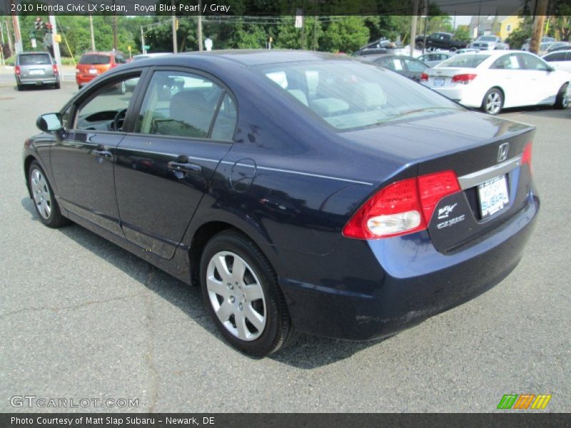 Royal Blue Pearl / Gray 2010 Honda Civic LX Sedan