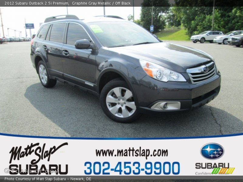 Graphite Gray Metallic / Off Black 2012 Subaru Outback 2.5i Premium