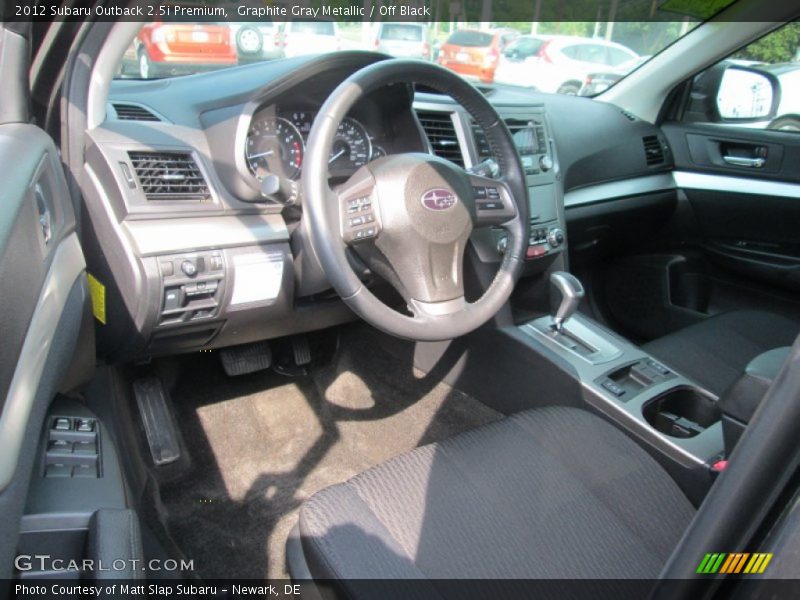 Graphite Gray Metallic / Off Black 2012 Subaru Outback 2.5i Premium
