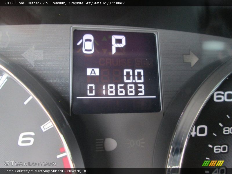 Graphite Gray Metallic / Off Black 2012 Subaru Outback 2.5i Premium