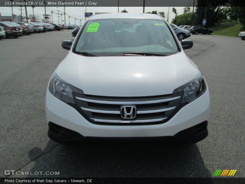 White Diamond Pearl / Gray 2014 Honda CR-V LX
