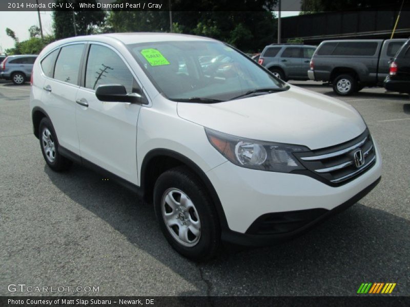 White Diamond Pearl / Gray 2014 Honda CR-V LX