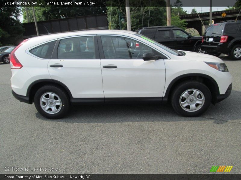 White Diamond Pearl / Gray 2014 Honda CR-V LX
