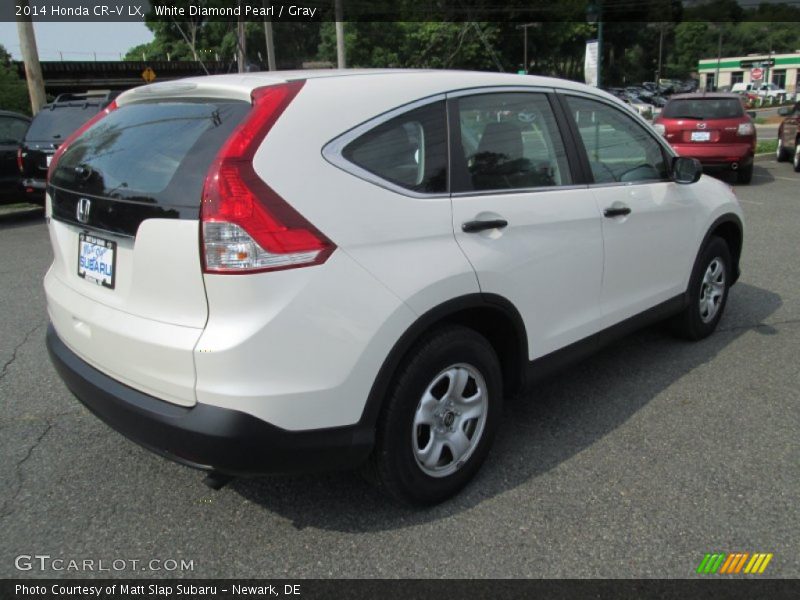 White Diamond Pearl / Gray 2014 Honda CR-V LX