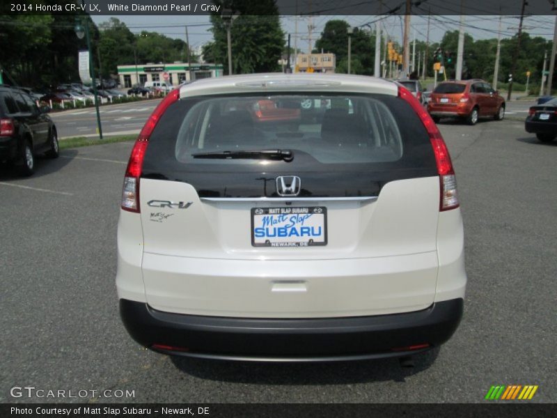 White Diamond Pearl / Gray 2014 Honda CR-V LX