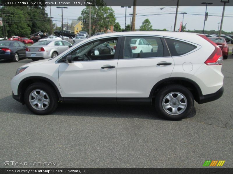 White Diamond Pearl / Gray 2014 Honda CR-V LX