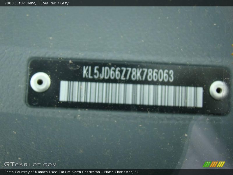 Super Red / Grey 2008 Suzuki Reno