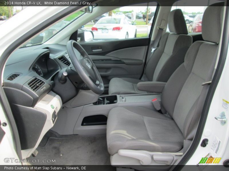White Diamond Pearl / Gray 2014 Honda CR-V LX
