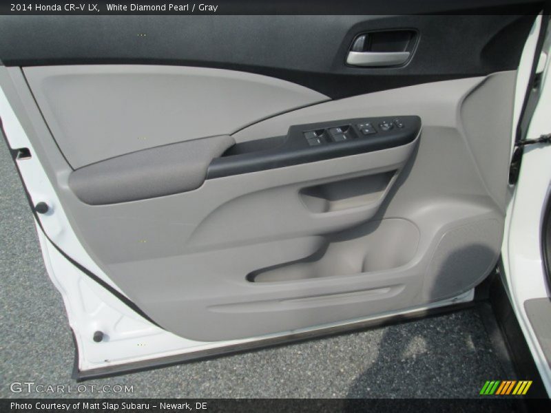 White Diamond Pearl / Gray 2014 Honda CR-V LX