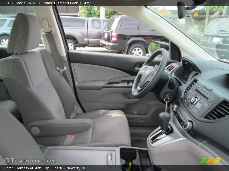 White Diamond Pearl / Gray 2014 Honda CR-V LX