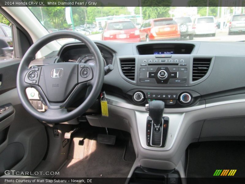 White Diamond Pearl / Gray 2014 Honda CR-V LX